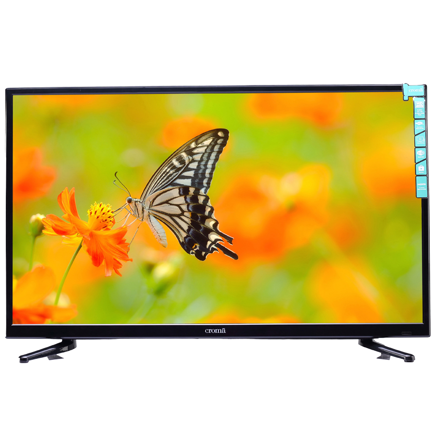 Croma 80 cm (32 inch) HD LED Smart TV (EL7326 v.2, Black) Price